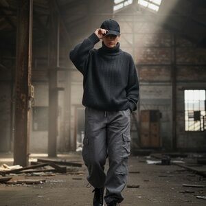 Forever 21  Charcoal Cargo Pants